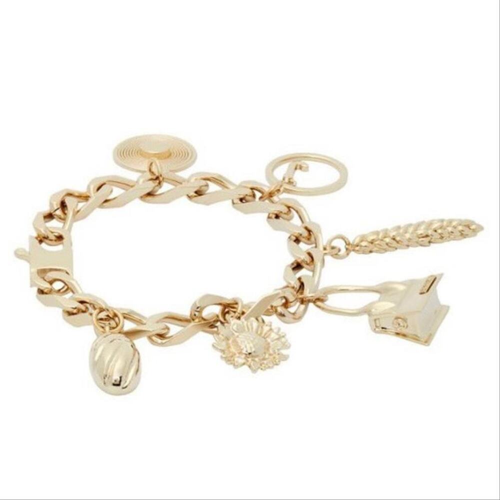JACQUEMUS Le Chiquito charms gold tone chain bracelet - Picture 5 of 5